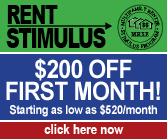 Rent Stimulus -- 2-Bedroom Apartments Under $500 -- Only $499/month